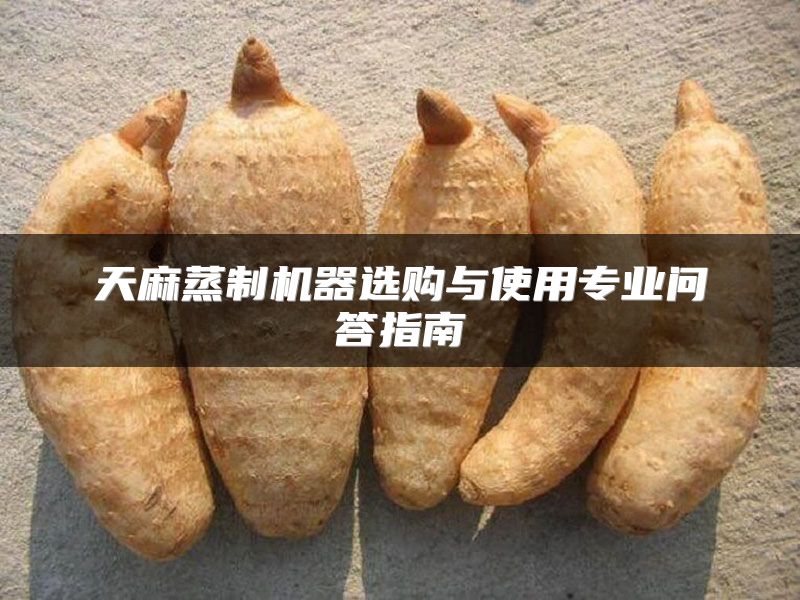 天麻蒸制机器选购与使用专业问答指南