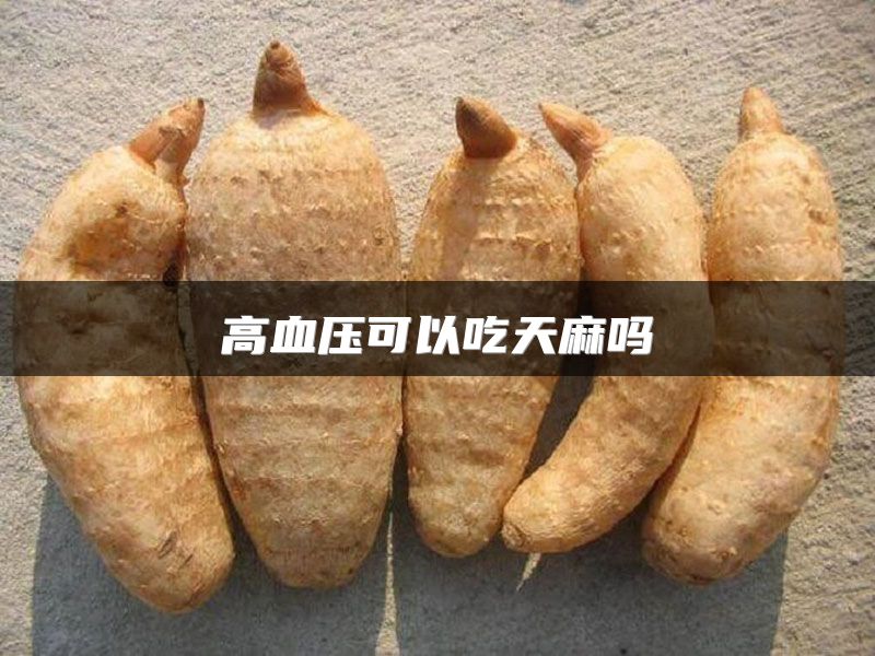 高血压可以吃天麻吗