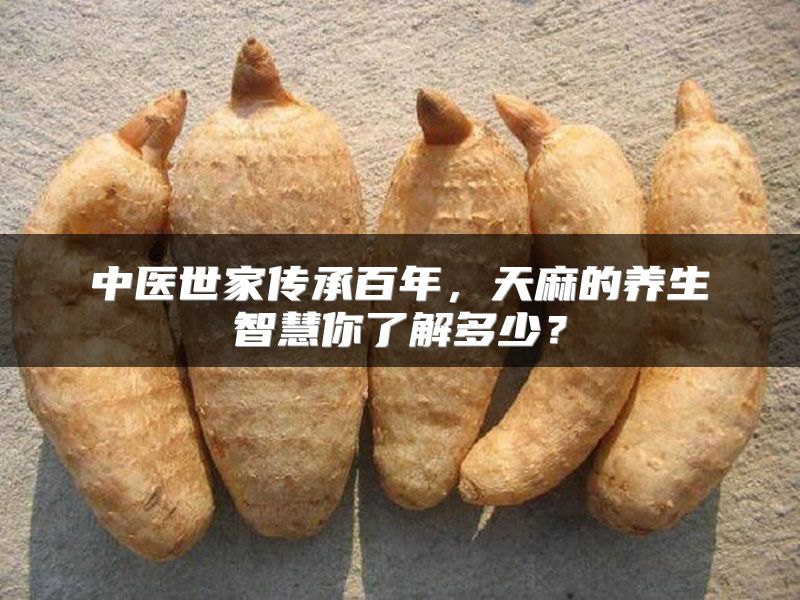 中医世家传承百年，天麻的养生智慧你了解多少？