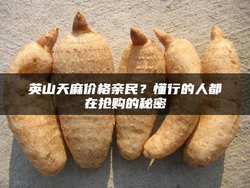 英山天麻价格亲民？懂行的人都在抢购的秘密
