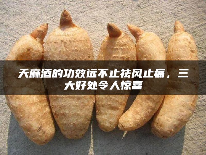 天麻酒的功效远不止祛风止痛，三大好处令人惊喜