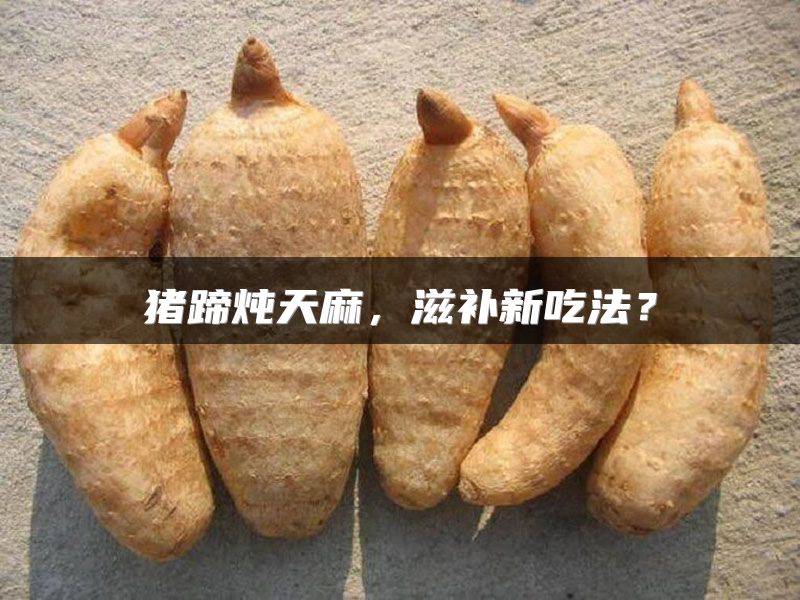 猪蹄炖天麻，滋补新吃法？