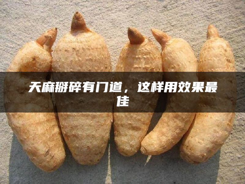 天麻掰碎有门道，这样用效果最佳