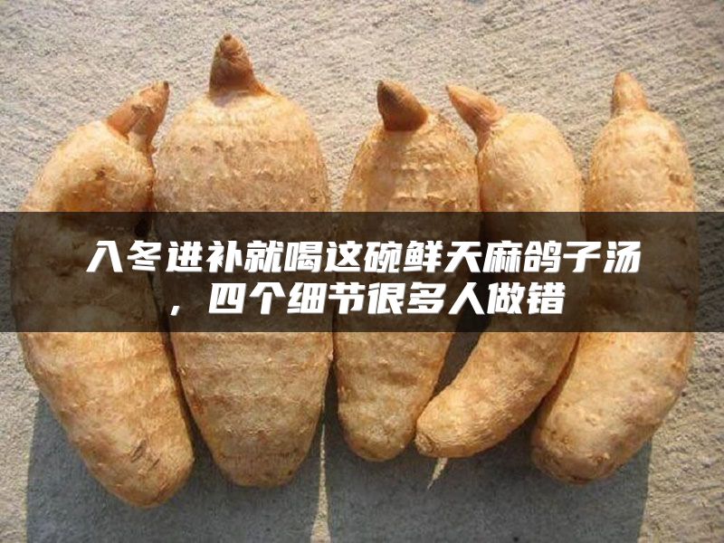 入冬进补就喝这碗鲜天麻鸽子汤,四个细节很多人做错